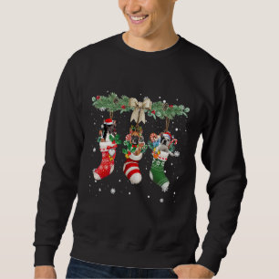 Bulldog in Christmas Socken Sweatshirt