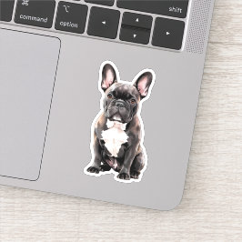 Bulldog in Schwarz und Weiß Aufkleber