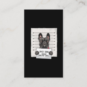Bulldog-Jail-Tasse Shot Stubborn-Welpe Visitenkarte