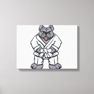 Bulldog-Jitsu  Hintergrundfarbe Leinwanddruck