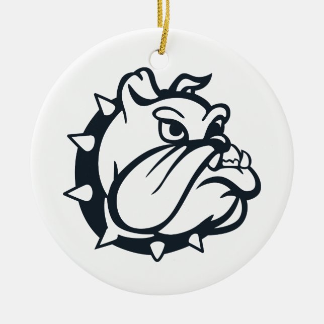 Bulldog Keramik Ornament (Vorne)