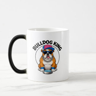 Bulldog King Cool Sunglasses Design Verwandlungstasse