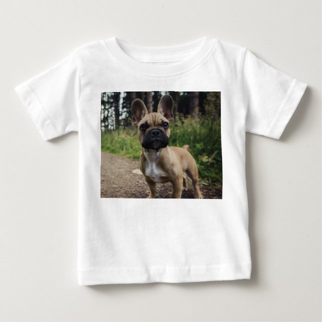 Bulldog-Kissen Baby T-shirt (Vorderseite)