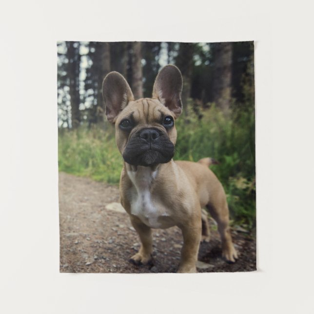 Bulldog-Kissen Wandteppich (Vorderseite)