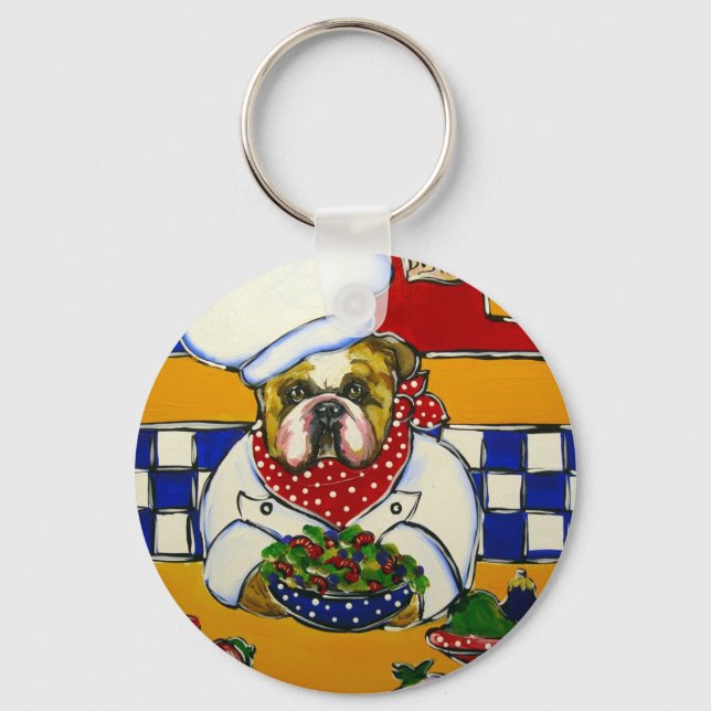 Bulldog-Koch Schlüsselanhänger (Vorderseite)