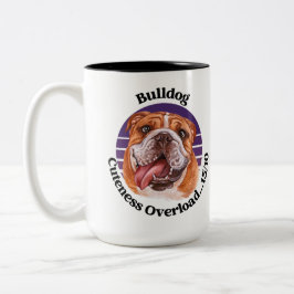 Bulldog-komisches Zitat Zwei-Tone-Kaffee-Tasse Zweifarbige Tasse