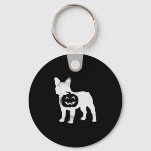 Bulldog Kürbis Fauler Halloween-Kostüm Süßer Hund Schlüsselanhänger