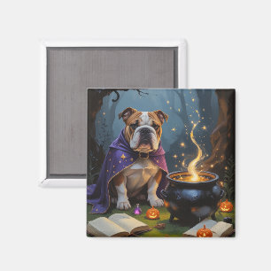 Bulldog-Launige Halloween-Malerei Magnet