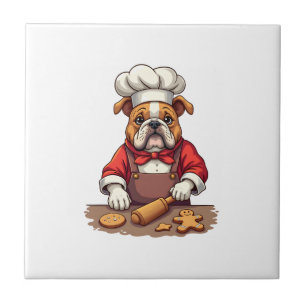 Bulldog-Lebkuchen-Koch Fliese