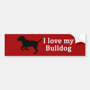 Bulldog-Liebe Autoaufkleber