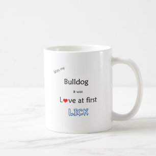 Bulldog-Liebe bei First Lick Kaffeetasse