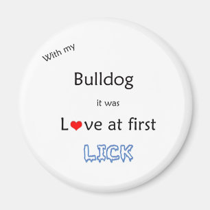 Bulldog-Liebe in First Lick - Magnet