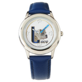 Bulldog Liebe Kunstgeschenke Armbanduhr