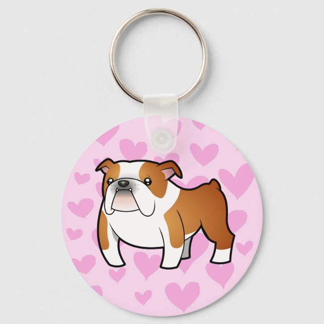 Bulldog-Liebe Schlüsselanhänger (Vorderseite)