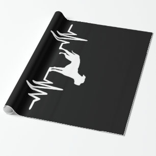 Bulldog Liebhaber Bulldog Heartbeat Geschenkpapier