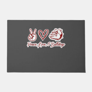 Bulldog Liebhaber Bulldog Peace Liebe Bulldog Ei Fußmatte