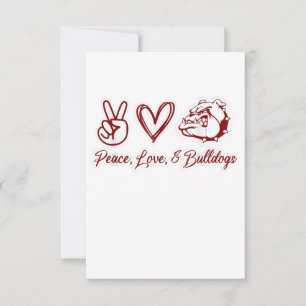 Bulldog Liebhaber Bulldog Peace Liebe Bulldog Ei RSVP Karte