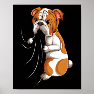 Bulldog Liebhaber Bully Dog Mädchen Frauen Kinder Poster