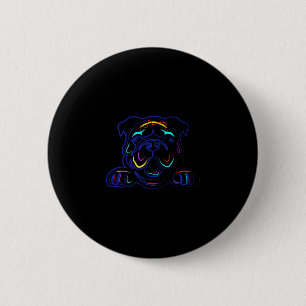 Bulldog-Liebhaber Line Drawing Artsy Bulldog Button