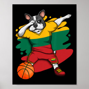 Bulldog Litauen Basketball Fan Jersey Spo Poster