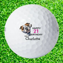 Bulldog-Loving Golfers Golfball