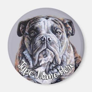 Bulldog Magnet Personalized English Bulldog Gift