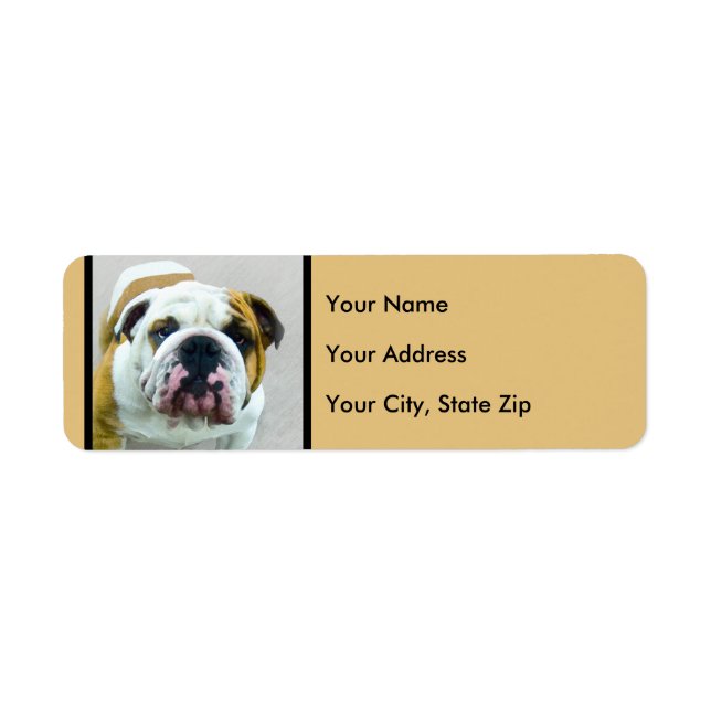 Bulldog-Malerei - Niedliche Original Hunde-Kunst (Vorne)