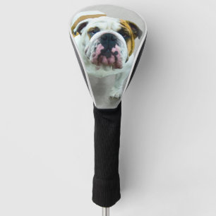 Bulldog-Malerei - Niedliche Original-Hunde-Kunst Golf Headcover