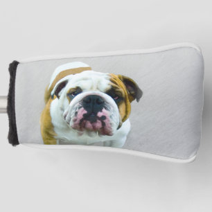 Bulldog-Malerei - Niedliche Original-Hunde-Kunst Golf Headcover