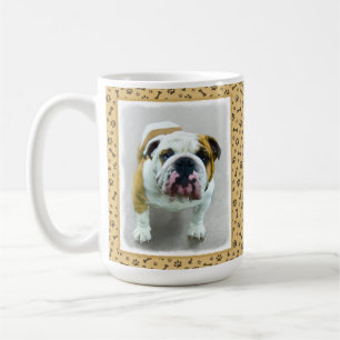 Bulldog-Malerei - Niedliche Original Hunde-Kunst Kaffeetasse