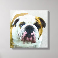 Bulldog-Malerei - Niedliche Original Hunde-Kunst