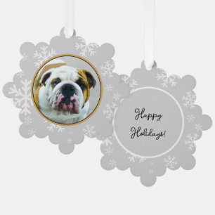 Bulldog-Malerei - Niedliche Original Hunde-Kunst Ornament Karte