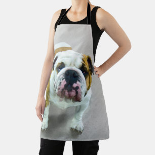 Bulldog-Malerei - Niedliche Original Hunde-Kunst Schürze
