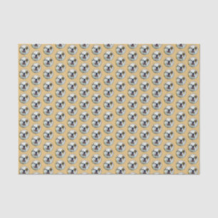 Bulldog-Malerei - Niedliche Original Hunde-Kunst Seidenpapier