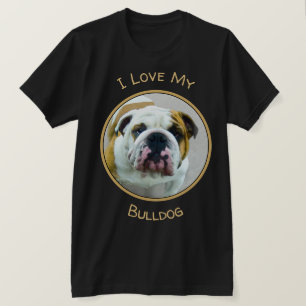Bulldog-Malerei - Niedliche Original Hunde-Kunst T-Shirt