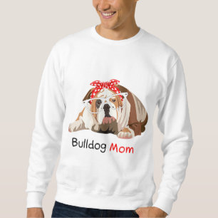 Bulldog Mama Dog Bandana Pet Lover Geschenk Frauen Sweatshirt