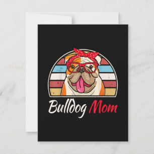 Bulldog Mama English Bulldog Lover Geschenke Fraue Dankeskarte