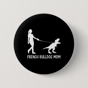 Bulldog Mama Frenchie Mama Dog Dinosaur Women Moth Button