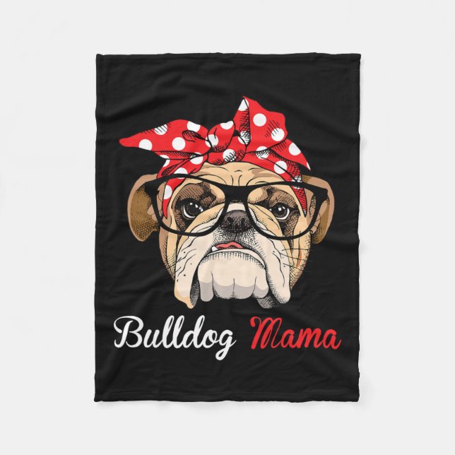 Bulldog Mama für Bulldog Liebhaber Fleecedecke (Vorderseite)