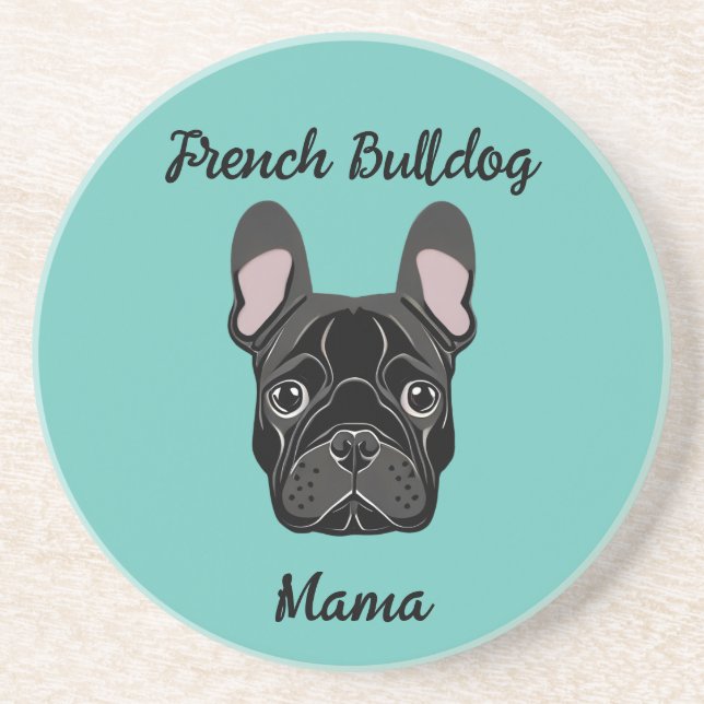 Bulldog Mama Getränkeuntersetzer (Vorne)