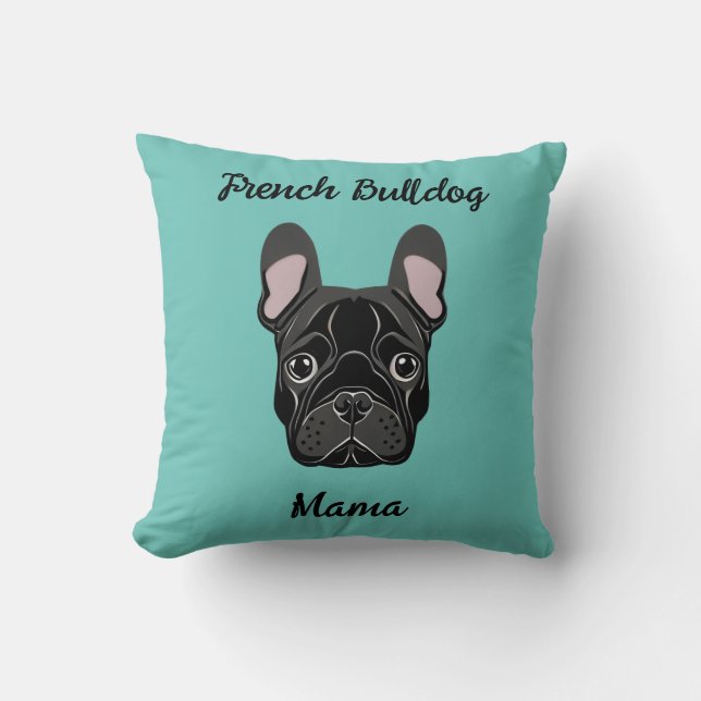 Bulldog Mama Kissen (Vorderseite)