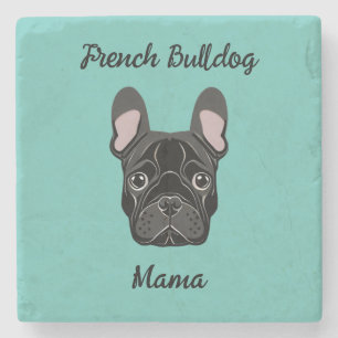 Bulldog Mama Steinuntersetzer