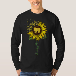 Bulldog Mama Sunflower English Bulldog Lover Gesch T-Shirt