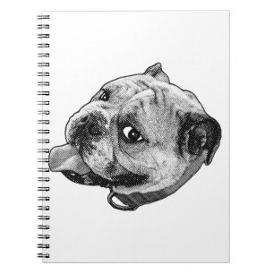 Bulldog Manga Notizen Notizblock