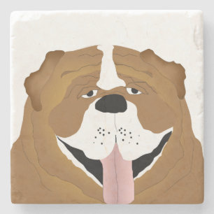 Bulldog Marble Stone Untersetzer