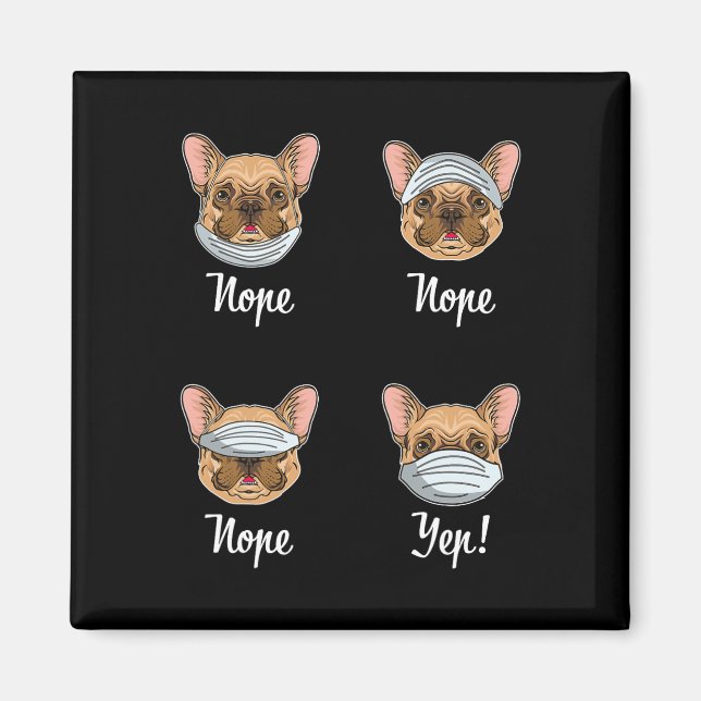 Bulldog-Maskenbulldogs Magnet (Vorne)