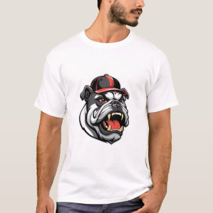 BULLDOG MIT BASEBALLCAPPE T-Shirt