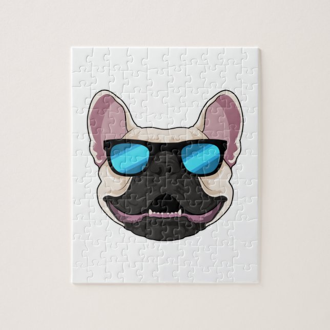 Bulldog mit Sonnenbrille (Vertikal)