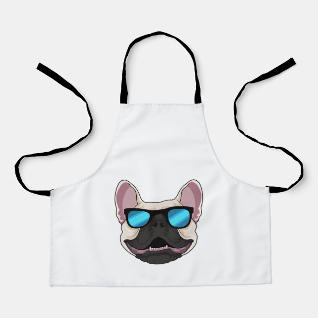 Bulldog mit Sonnenbrille Schürze (Vorderseite)