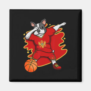 Bulldog Montenegro Basketball Fan Jersey Magnet